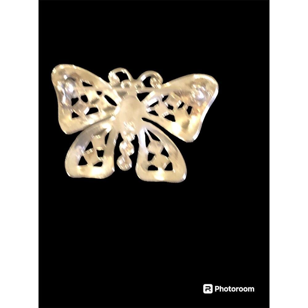 1.5" Sterling Silver 925 Butterfly Brooch Pin 6.72g - Picture 2 of 6